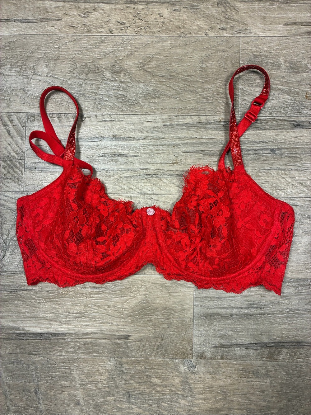 Victoria Secret Dream Angels Lace Push Up Without Padding Diamanté Strap Bra - Picture 4 of 10
